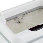Cos de gunoi cu senzor pentru baie, 9L, alb, plastic, Relaxdays - imagine 2