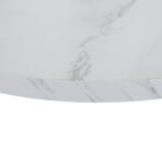 Masute de cafea, blat rotund MDF stil marmura, cadru negru, design elegant, Relaxdays - imagine 5