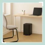 Cos de gunoi cu pedala, 20 L, metal, 40 x 28 x 34 cm, negru, Relaxdays - imagine 2