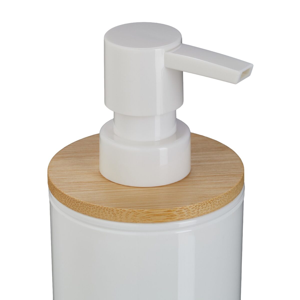 Set de baie cu 7 piese, cos de gunoi 5 l, perie toaleta, dispenser sapun, savoniera, pahar, suport periute, plastic, alb lucios, Relaxdays - imagine 8