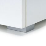 Dulap multifunctional cu usi, Vela, 3 rafturi, MDF, alb, 115.5 x 60 x 31 cm - imagine 5