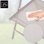 Set mobilier de gradina, 5 piese, masa si scaune, crem/maro - imagine 9