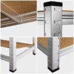 Set 1x Raft depozitare 4 etajere, Reglabil, 700 kg, 160 x 90 x 40 cm - imagine 3