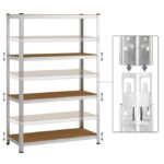Set 1x Raft depozitare 4 etajere, Reglabil, 700 kg, 160 x 90 x 40 cm - imagine 4