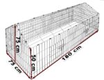 Cusca pentru iepuri si rozatoare Cadoca®, protectie solara, 180 x 75 x 75 cm - imagine 2