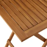 Set mobilier pentru terasa/balcon, din lemn, maro - imagine 8