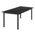Set mobilier de gradina/terasa, Milano,7 piese, 6 scaune si masa, din aluminiu, negru - imagine 6