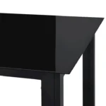 Set mobilier de gradina/terasa, Milano,7 piese, 6 scaune si masa, din aluminiu, negru - imagine 7
