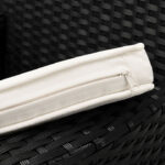 Set mobilier pentru terasa/balcon, gri/crem, poliratan - imagine 10