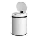 Cos de gunoi cu senzor automat, 30L, deschidere/inchidere silentioasa, otel, alb