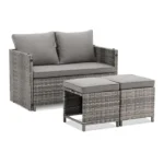Set mobilier de gradina/terasa 2 in 1, modern, 2 piese, poliratan
