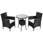 Set mobilier pentru terasa/balcon, gri/crem, poliratan