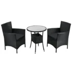 Set mobilier pentru terasa/balcon, antracit, poliratan