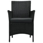 Set mobilier pentru terasa/balcon, antracit, poliratan - imagine 4