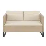 Set mobilier de gradina Santorini, poliratan, 4 piese, crem - imagine 4