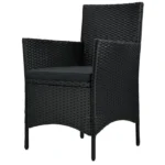 Set mobilier pentru terasa/balcon, antracit, poliratan - imagine 5