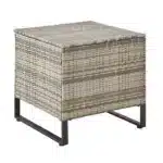 Set mobilier de gradina Santorini, poliratan, 4 piese, crem/gri - imagine 5