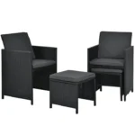 Set mobilier de gradina Baracoa, 11 piese, poliratan, antracit - imagine 5