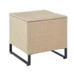 Set mobilier de gradina Santorini, poliratan, 4 piese, crem - imagine 5