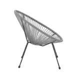Set 2 scaune si masuta, pentru terasa/balcon, gri - imagine 5