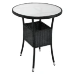 Set mobilier pentru terasa/balcon, antracit, poliratan - imagine 6