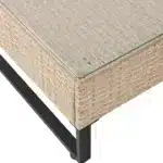 Set mobilier de gradina Santorini, poliratan, 4 piese, crem - imagine 7