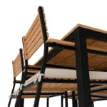 Set mobilier de gradina/terasa, 4 persoane, din lemn - imagine 7