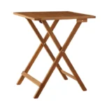 Set mobilier pentru terasa/balcon, din lemn, maro - imagine 7