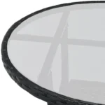 Set mobilier pentru terasa/balcon, antracit, poliratan - imagine 7