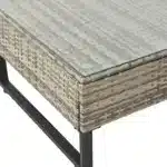 Set mobilier de gradina Santorini, poliratan, 4 piese, crem/gri - imagine 7