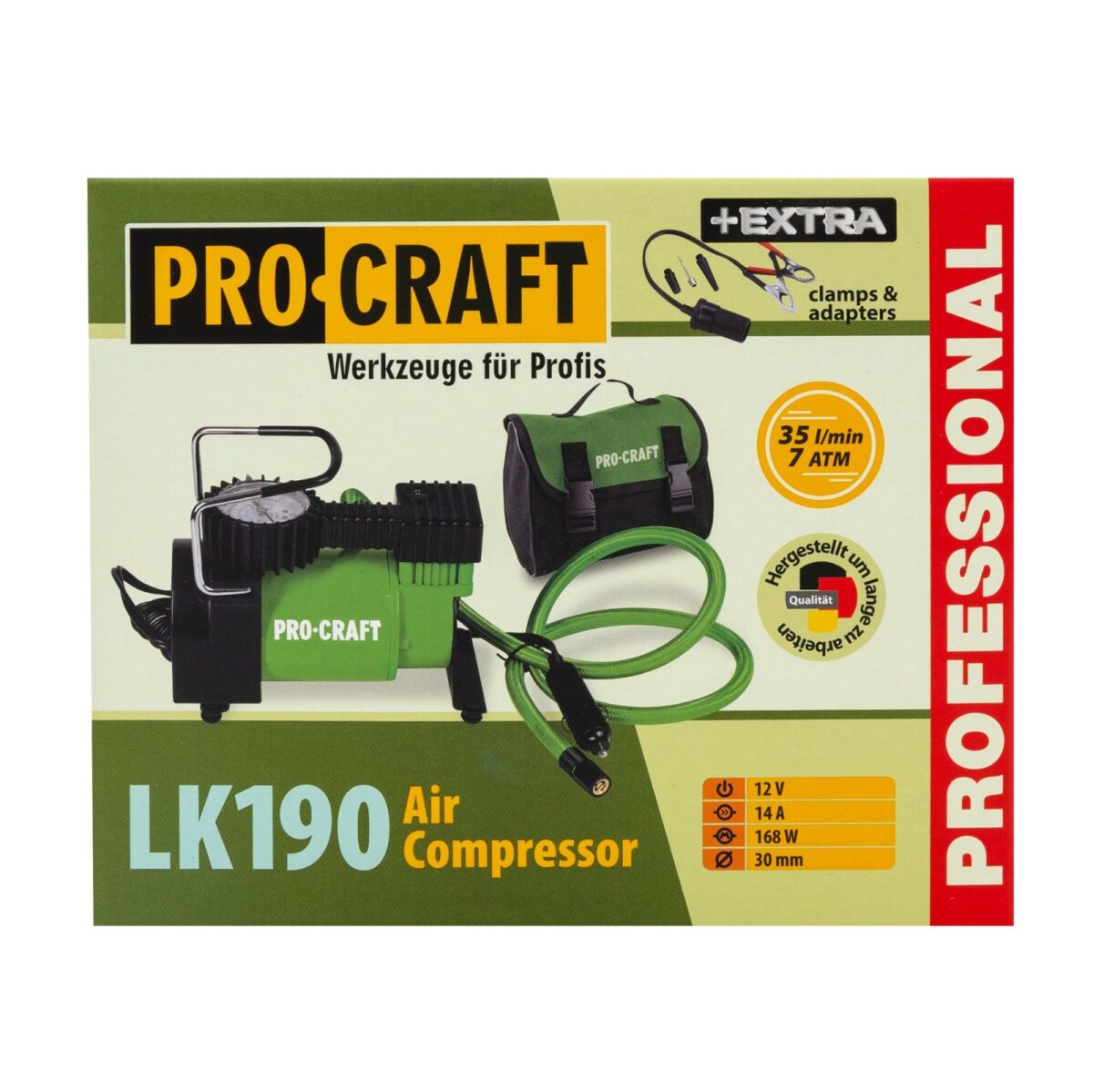 Compresor auto 12 V, 35 l/min, 7 bari, 168 W, ProCraft - imagine 7