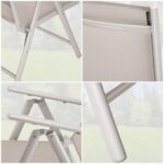 Set mobilier de gradina, 5 piese, masa si scaune, crem/maro - imagine 12