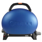 Gratar portabil, pe gaz, stut ⌀ 10mm si 15mm, albastru, O-GRILL 500