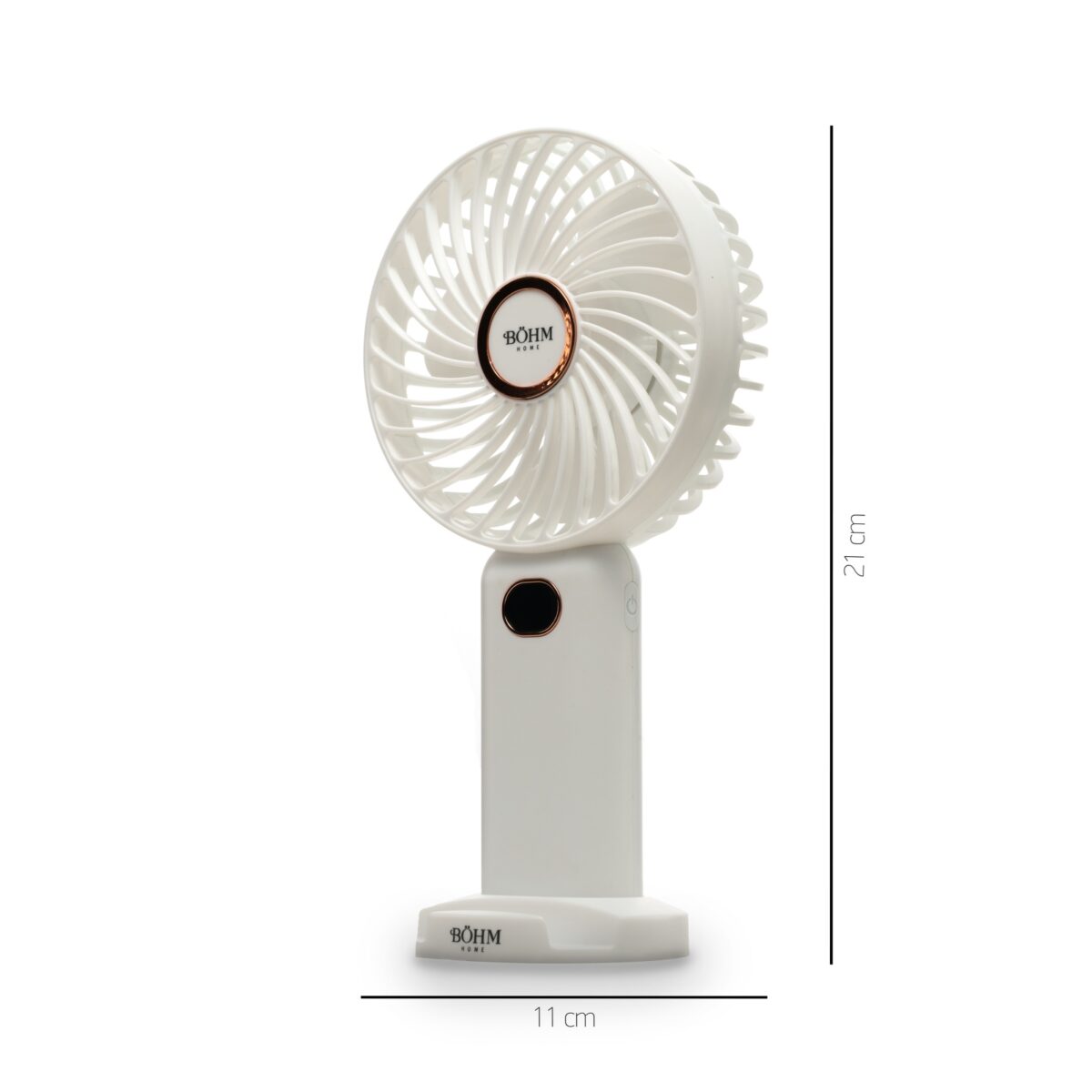 Ventilator Portabil, 5 trepte de viteza, cu USB, Acumulator, BÖHM HOME - imagine 2