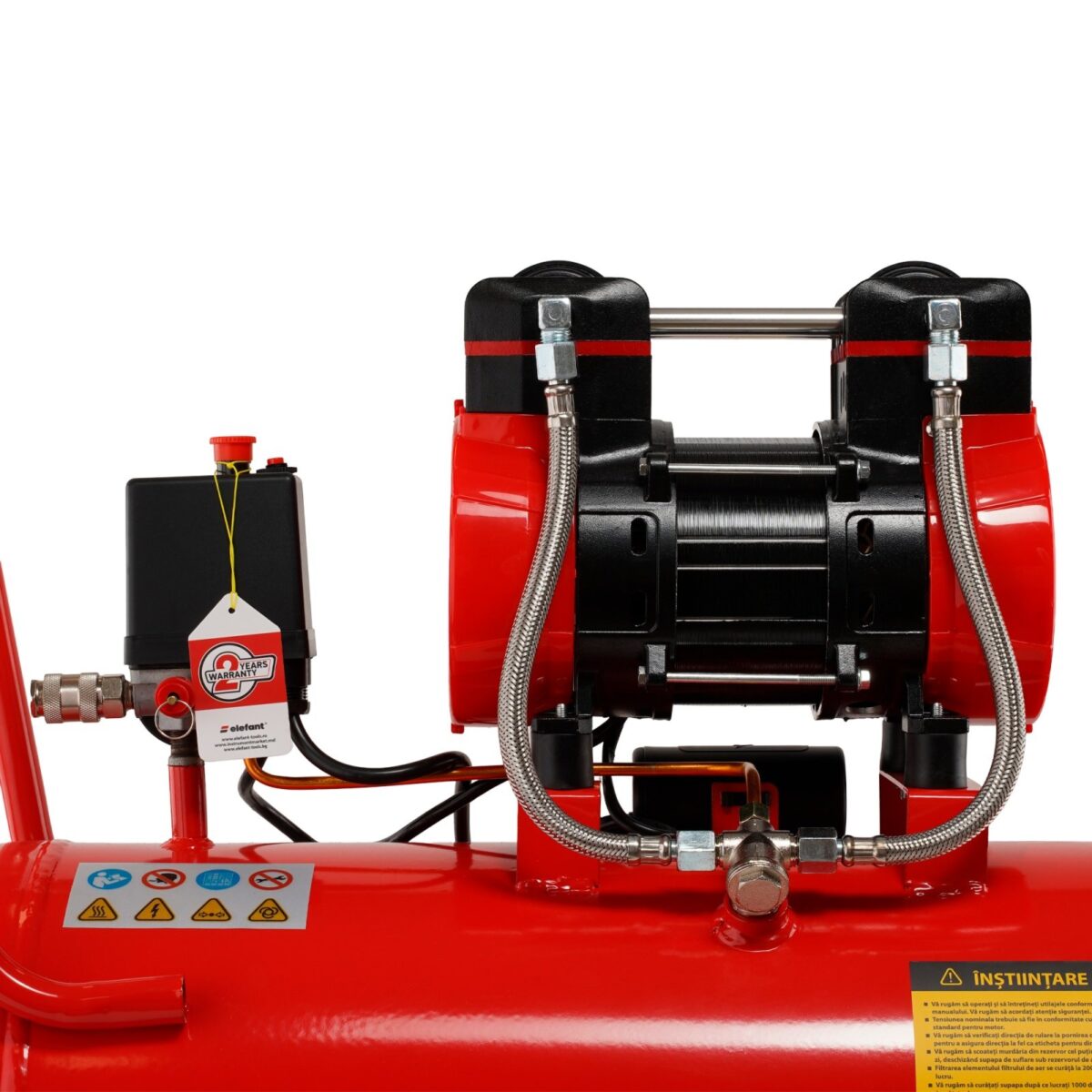 Compresor aer, 50 litri, 8 bar, debit aer 0.25 m³/min, Elefant - imagine 6