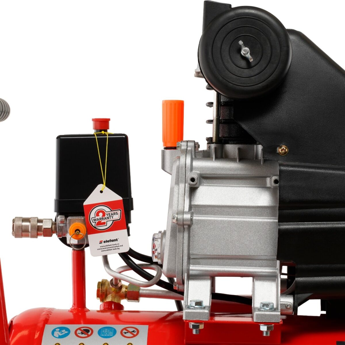Compresor aer, 24 litri, 8 bar, debit aer 0.1 m³/min, Elefant - imagine 7