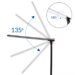 Lampă de birou LED, modernă, cu port de încărcare USB, negru, Monzana - imagine 2