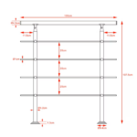 Balustradă pentru scară, oțel inoxidabil, 100cm, 4 bare, Monzana® - imagine 5