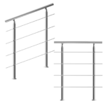Balustradă pentru scară, oțel inoxidabil, 100cm, 4 bare, Monzana® - imagine 2