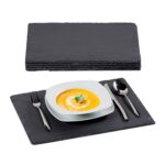 Set 6 platouri ardezie, 30x40 cm, Relaxdays