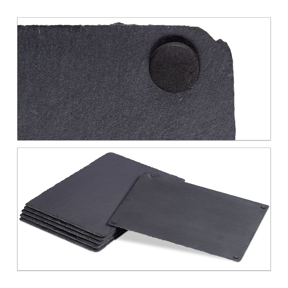 Set 6 platouri ardezie, 30x40 cm, Relaxdays - imagine 6