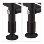 Etajera Metalica cu 5 Rafturi – Design Elegant, Fara Gaurire, pentru Baie, Bucatarie sau Living, negru, Relaxdays - imagine 4