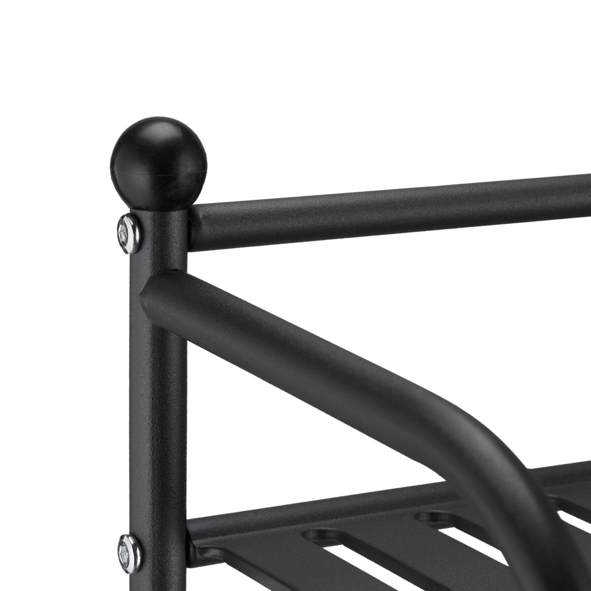 Etajera Metalica cu 5 Rafturi – Design Elegant, Fara Gaurire, pentru Baie, Bucatarie sau Living, negru, Relaxdays - imagine 5