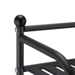Etajera Metalica cu 5 Rafturi – Design Elegant, Fara Gaurire, pentru Baie, Bucatarie sau Living, negru, Relaxdays - imagine 5