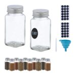 Set 12 recipiente pentru condimente, cu accesorii, Relaxdays