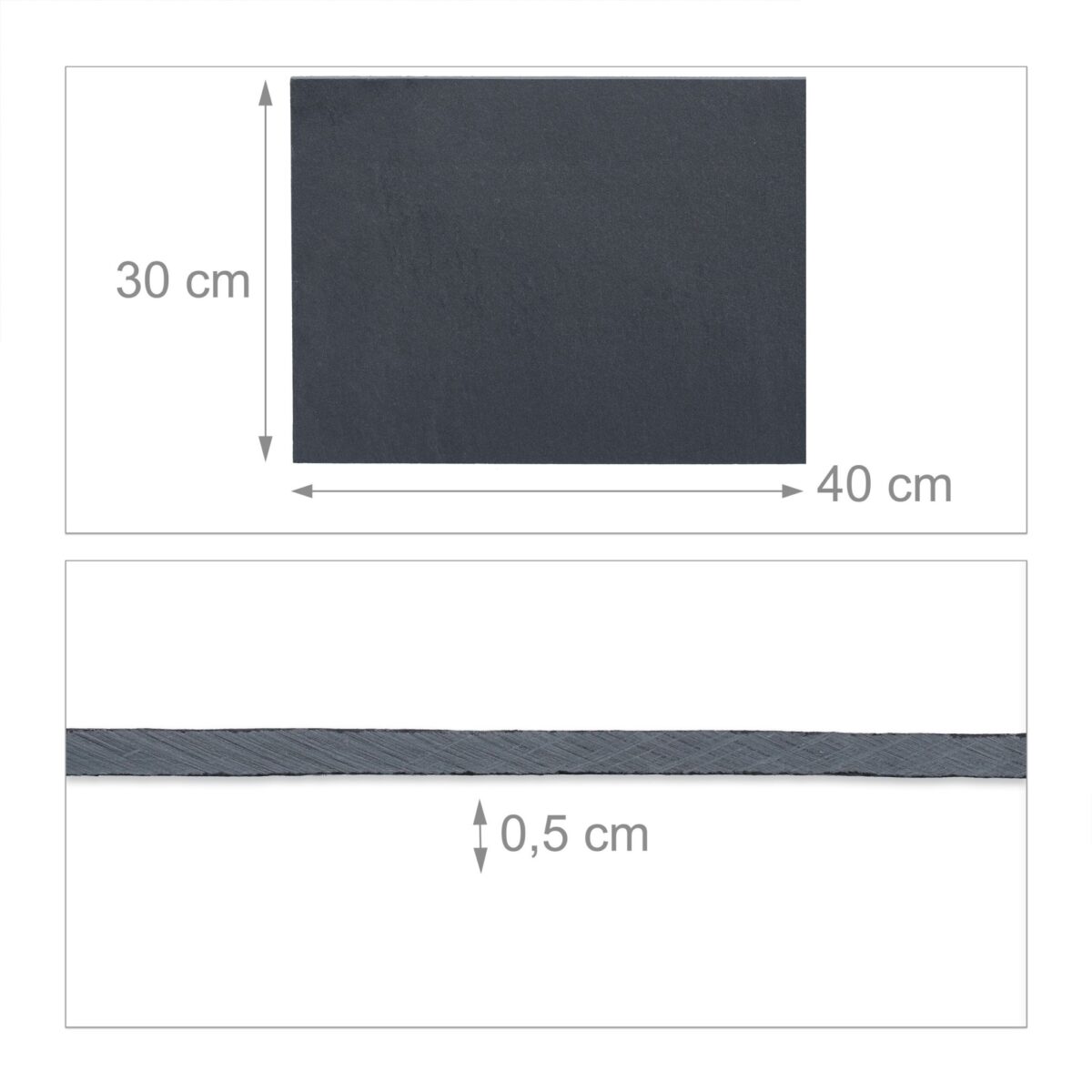 Set 6 platouri ardezie, 40 x 30 cm, Relaxdays - imagine 4