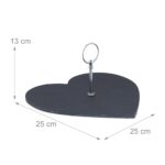Platou servire, din ardezie, 13 x 25 x 25 cm, Relaxdays - imagine 6