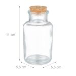 Set 8 recipiente pentru condimente, cu dop de pluta, accesorii, Relaxdays - imagine 4