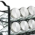 Set 24 recipiente condimente, cu suport, 25,5 x 38,5 x 12,5 cm, argintiu, Relaxdays - imagine 7