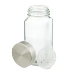 Set 24 recipiente condimente, cu suport, 25,5 x 38,5 x 12,5 cm, argintiu, Relaxdays - imagine 8